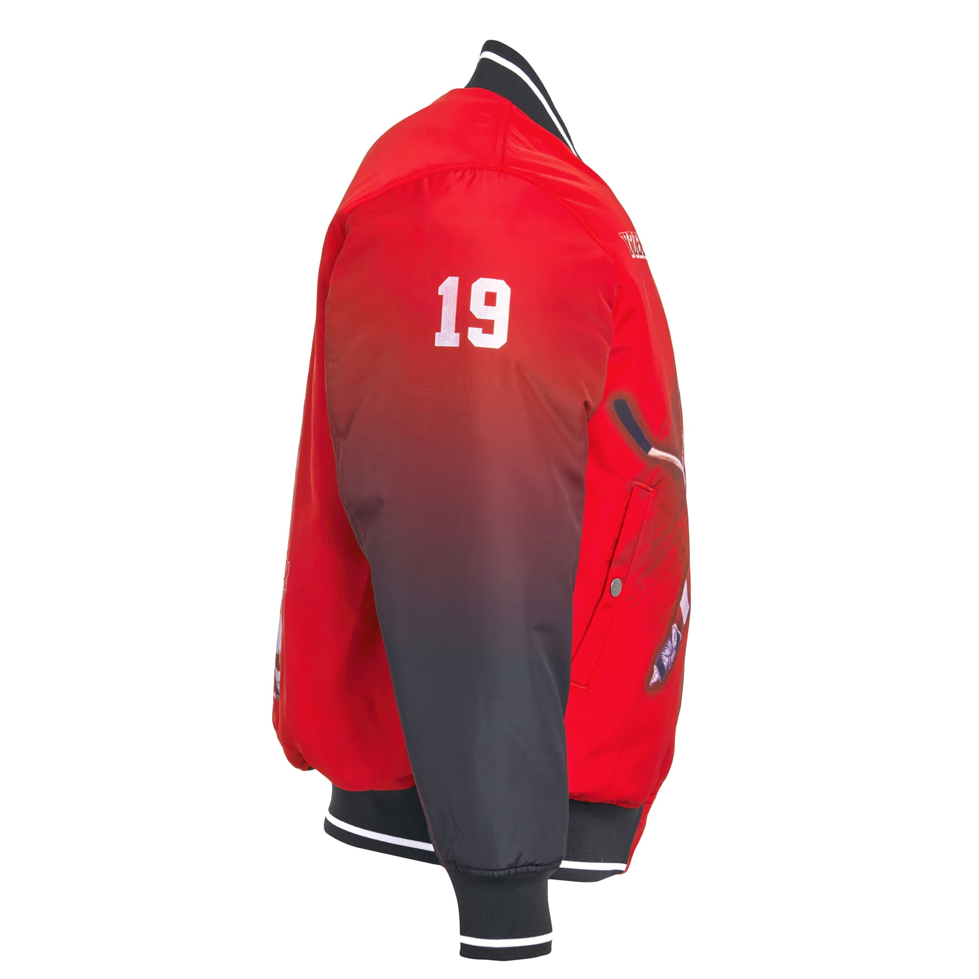 Veste bomber réversible zippée pour homme FE Steve Yzerman rouge/noir des Red Wings de Détroit